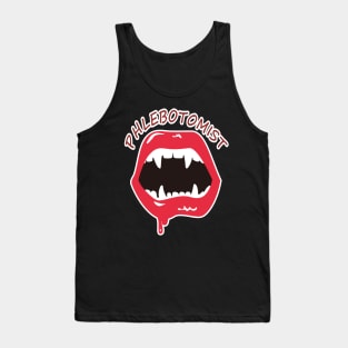 Phlebotomist blood nurse vampire Tank Top